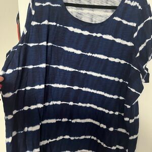 Belle Beach by Kim Gravel  Tie-Dye Stripe Knit Top - 4X